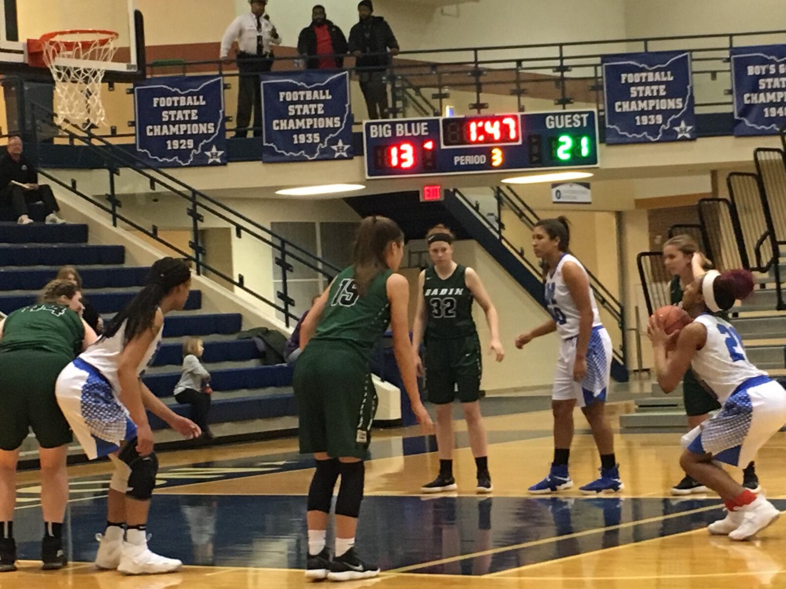 Hamilton’s CiCi Riggins prepares to shoot a free throw during Monday night’s game against Badin at the Hamilton Athletic Center. RICK CASSANO/STAFF