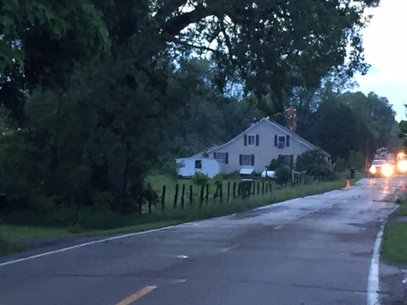 Damage on Bellefontaine Road