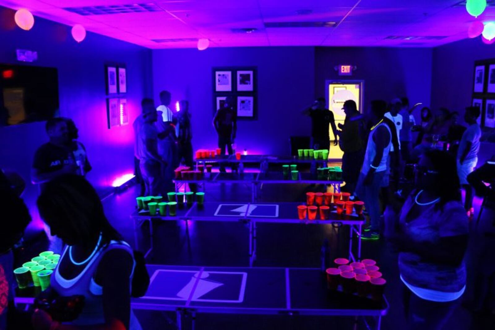 Scene75 also hosts glow-in-the-dark beer pong tournaments