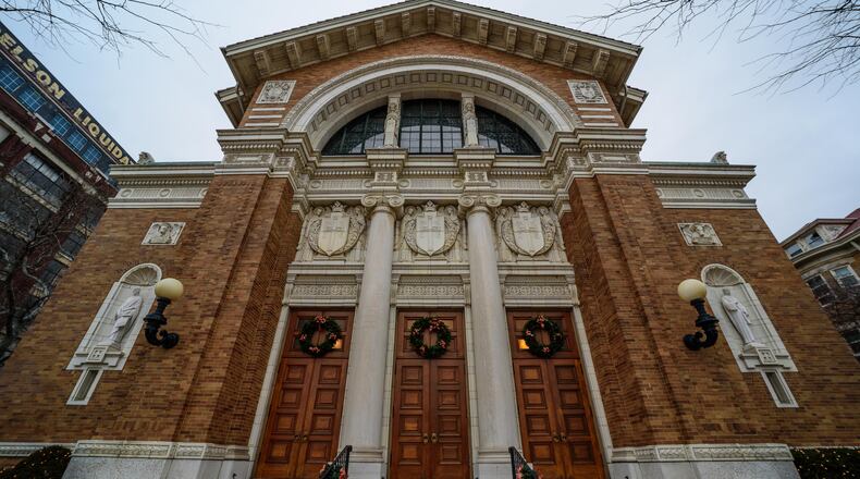 St. Joseph Catholic Church, built in 1909 and located at 411 E. 2nd St. in downtown Dayton on Christmas Eve morning, 2020. TOM GILLIAM / CONTRIBUTING PHOTOGRAPHER