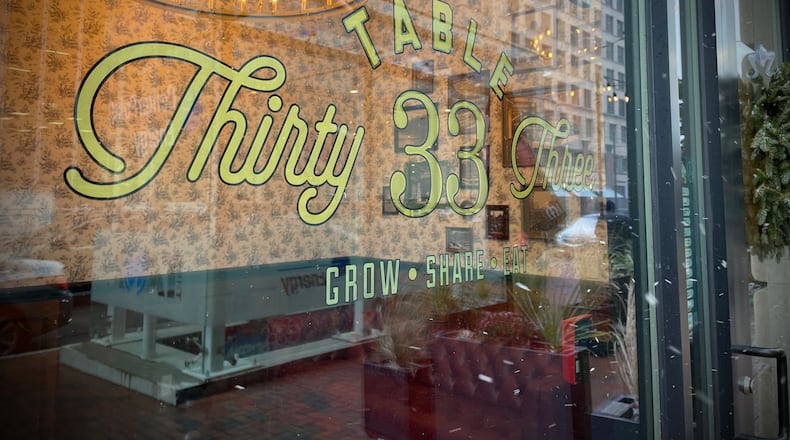 Table 33 is now located at 45 W. Fourth St. in the Dayton Arcade’s Commercial and Fourth Street buildings. NATALIE JONES/STAFF