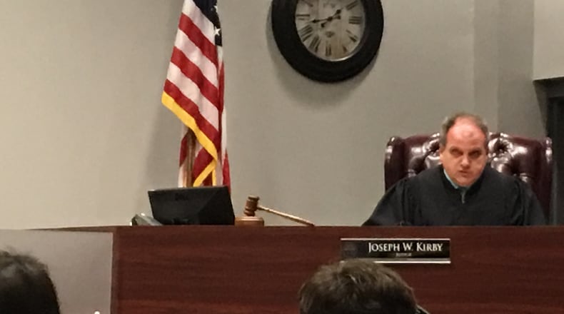 Judge Joe Kirby ordered a 10-year-old South Lebanon boy to continue mental health treatment and barred him from handling weapons, including on family hunting trips, for inducing panic at his elementary school on March 8. Kirby is pictured here in another of more than dozen school threat cases filed in his court since the school shooting in Parkland, Fla., on Feb. 14. STAFF / LAWRENCE BUDD