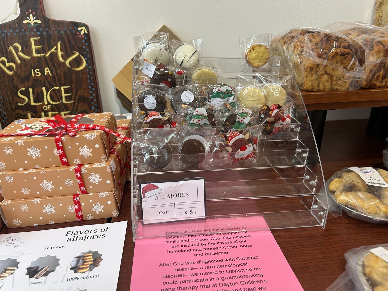 Sweet Ciro is a dessert bakery founded by Natalia Zarate. Proceeds from the bakery go toward her son's battle against Canavan disease.