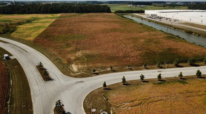 The site of the potential new GM diesel engine plant is currently farmland. STAFF/CHUCK HAMLIN
