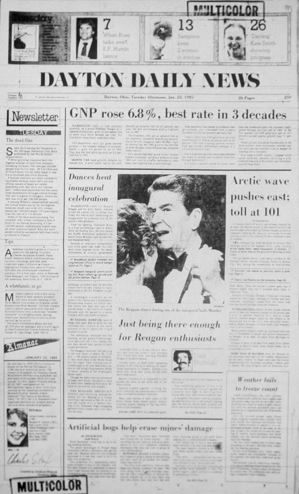 Presidential inauguration newspaper