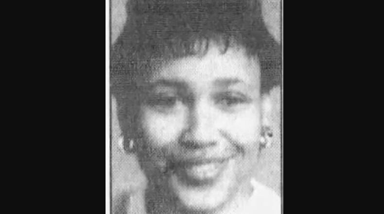 Sharon Gladden in an undated photo used in her obituary. She was killed by a stray bullet in Dayton in June of 1992 when she was just 22 years old. Today her younger half-brother, Ronnie Gladden, is working on a book about Sharon's story and how her death changed his life. CONTRIBUTED