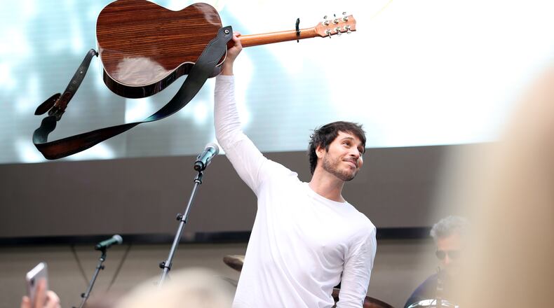 LAS VEGAS, NEVADA - APRIL 06: Morgan Evans performs onstage at the ACM Lifting Lives TOPGOLF Tee-Off at TOPGOLF on April 06, 2019 in Las Vegas, Nevada. (Photo by Rich Fury/Getty Images for ACM)