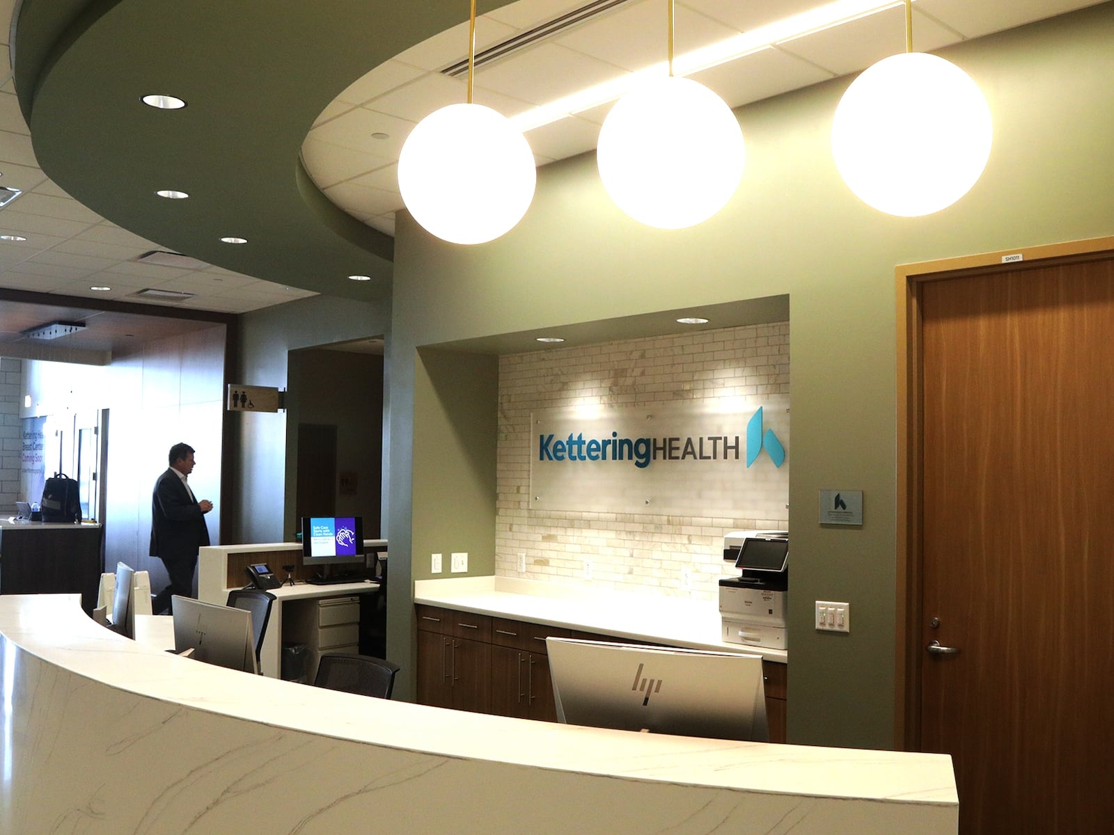 The lobby of the Kettering Health Springfield. BILL LACKEY/STAFF