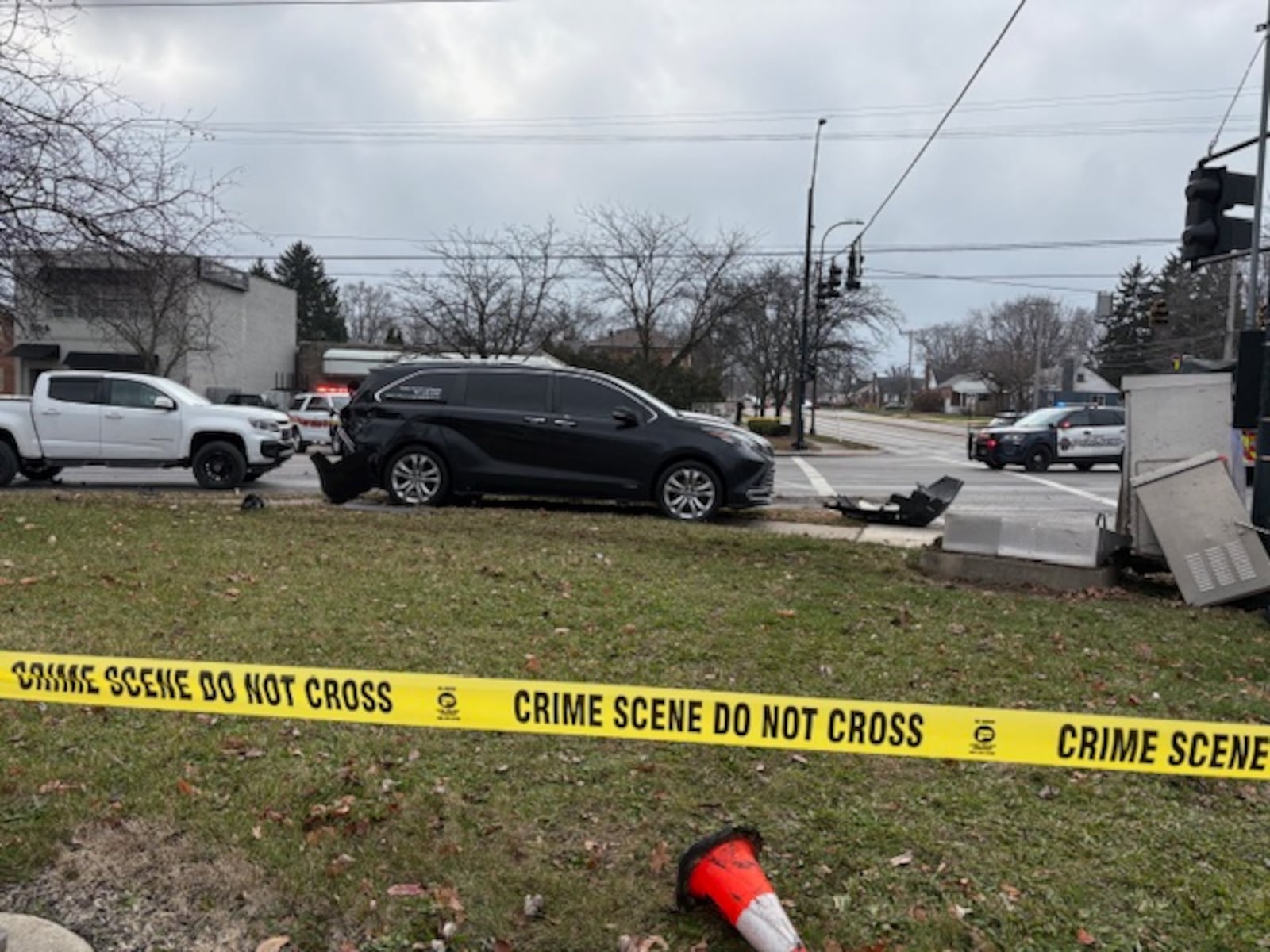 A crash on Dorothy Lane slows traffic. DON BALDUF / CONTRIBUTED