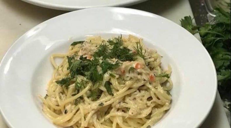 Crab spaghetti is back on the menu at Meadowlark Restaurant for spring 2019.
