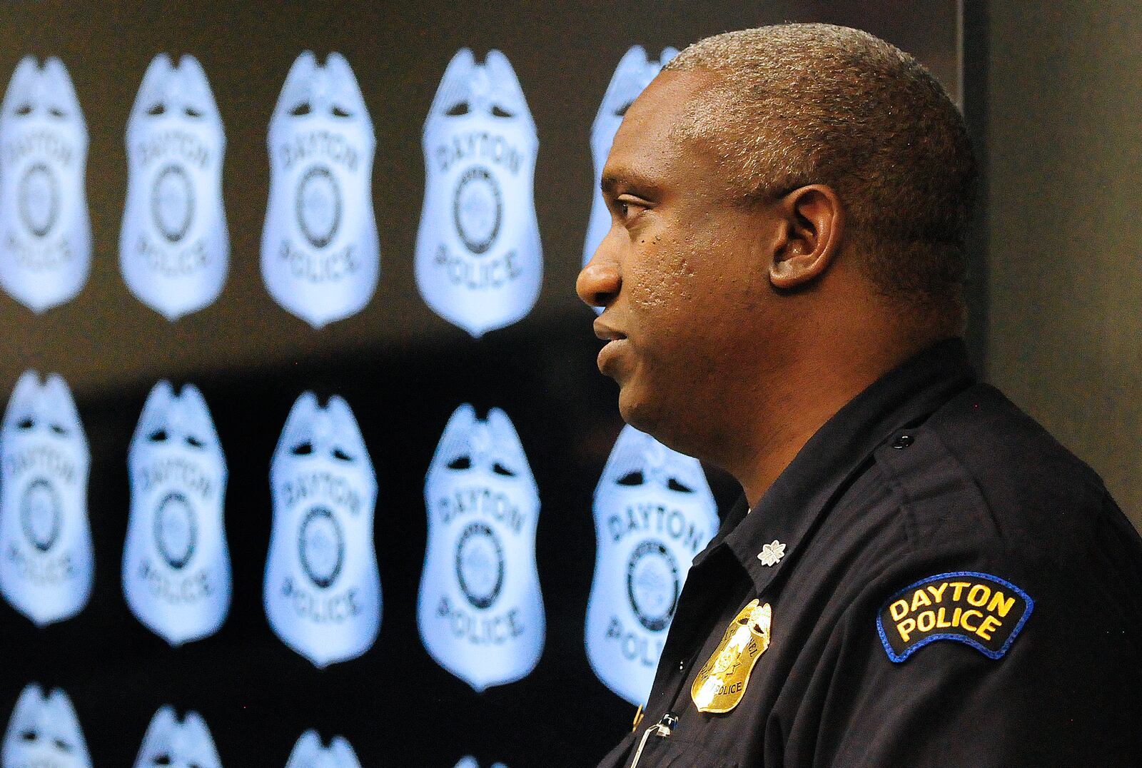 Lt. Col. Eric Henderson of the Dayton Police Department asked the community for help with a fatal shooting that was reported around 12:50 a.m. Monday morning, June 24, 2024 near South Euclid and Home avenues. MARSHALL GORBY\STAFF