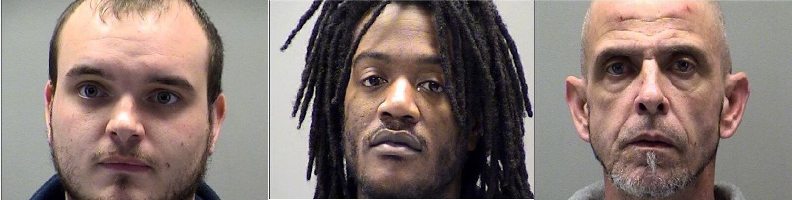 Jacob David Tucker (left), Dominique Johnson and Thomas Lemmings (Courtesy/Montgomery County Jail)