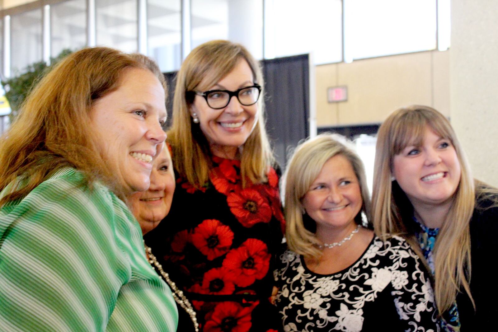 The 2017 Dayton Region's  Walk of Fame induction ceremony at Sinclair Community College.  2017 inductee and Seven-time Emmy winner Allison Janney is pictured with attendees. Photo by Amelia Robinson