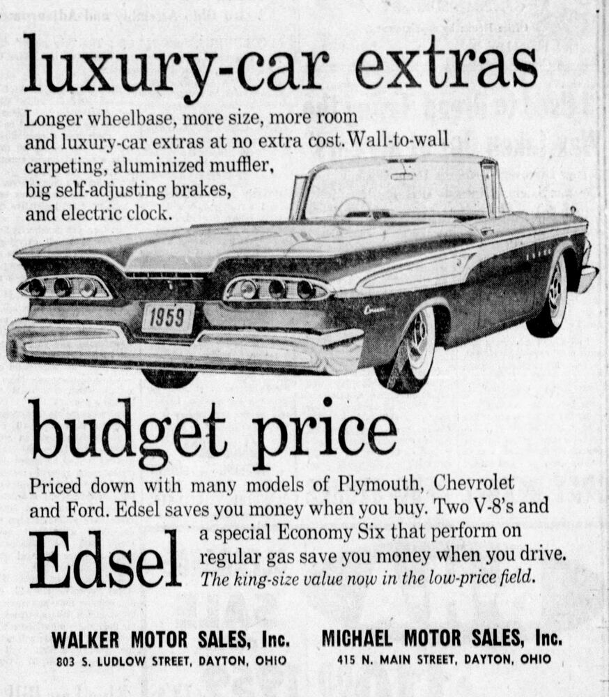1950s Car advertisement vintage pages