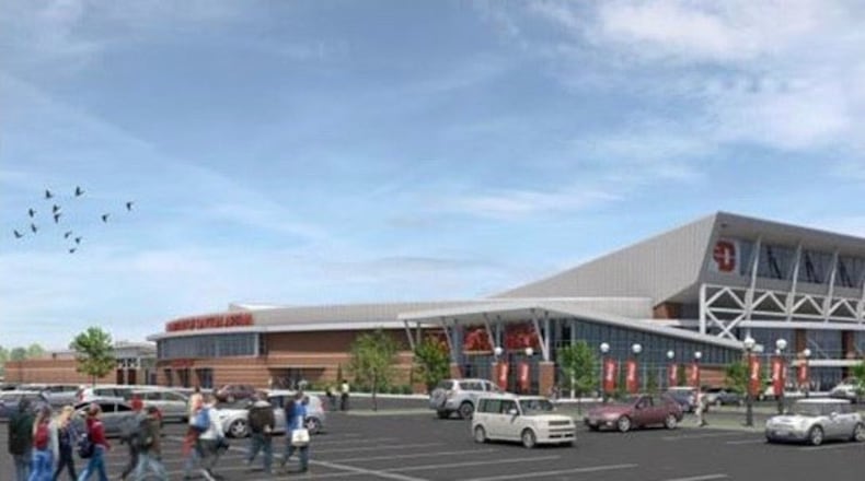 Concept drawing showing renovated UD Arena. Blueprints reviewed by this newsroom appear to confirm these plans will go ahead. CONTRIBUTED