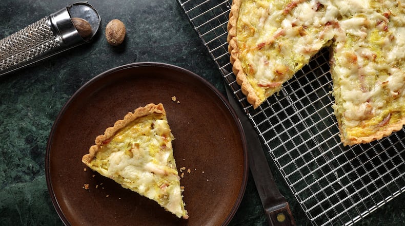 Leek quiche prepared and styled by Joan Moravek, in the Studio, Wednesday Feb., 21, 2018. (Abel Uribe/Chicago Tribune/TNS)