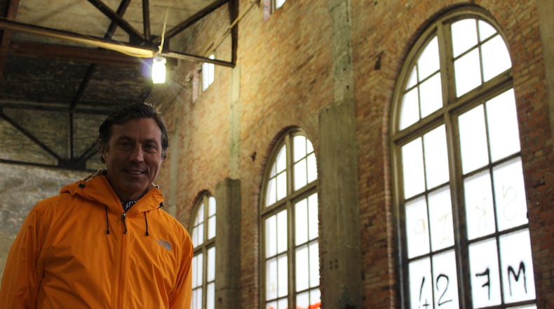 John Riazzi in the Steam Plant when it was under renovation. CORNELIUS FROLIK / STAFF