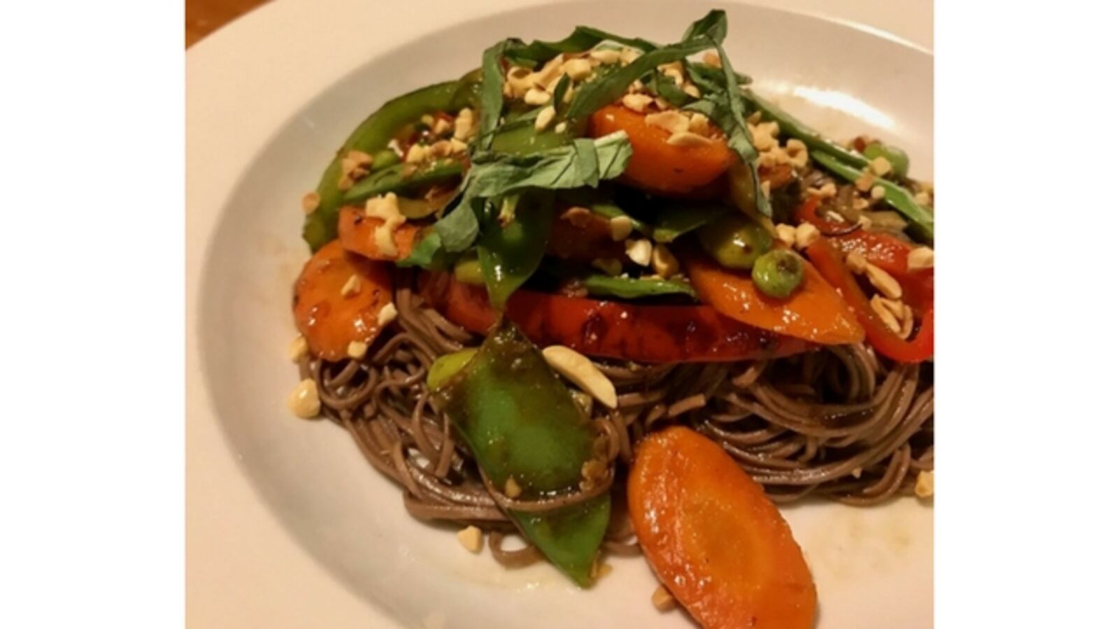 Grilled edamame and carrots over soba noodles at Christopher's Restaurant. CONTRIBUTED PHOTO Contributing Writer