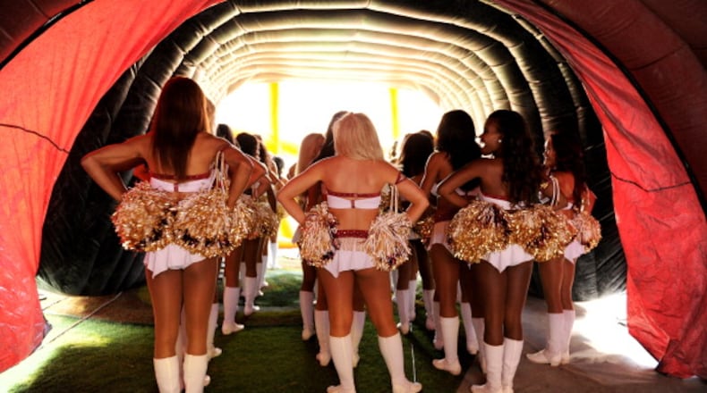 Some Washington Redskins cheerleaders are recounting claims of inappropriate moments they told the New York Times occurred during a team trip to Costa Rica in 2013(Photo by Patrick Smith/Getty Images)
