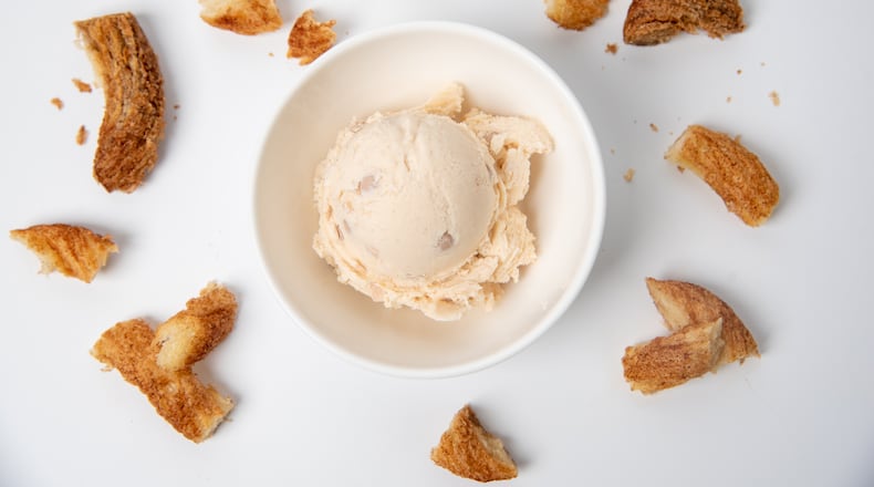 Graeter's third bonus flavor of the summer is Churro, a combination of cinnamon ice cream with crunchy churro pieces.