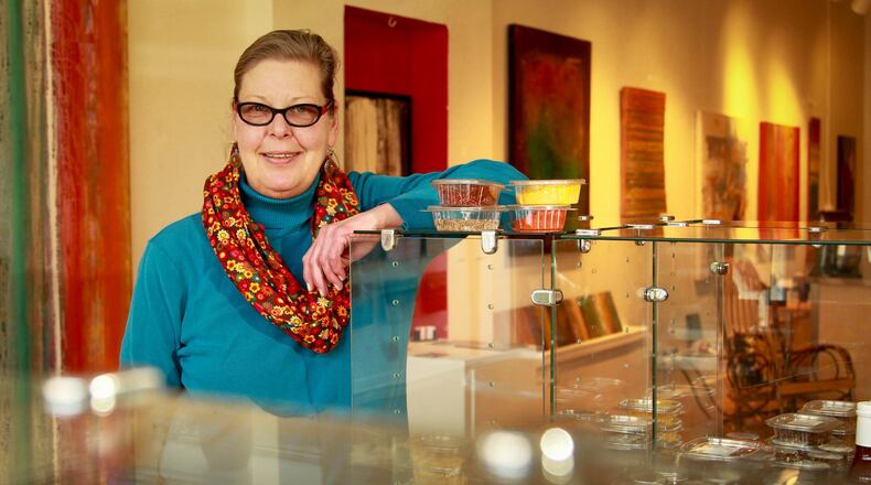 Archived photo of Ulrike Massey in her store Spice Paradise, 8 Brown St. in the Oregon District. The shop started under the Activated Spaces Pop-Up project. JIM WITMER/STAFF