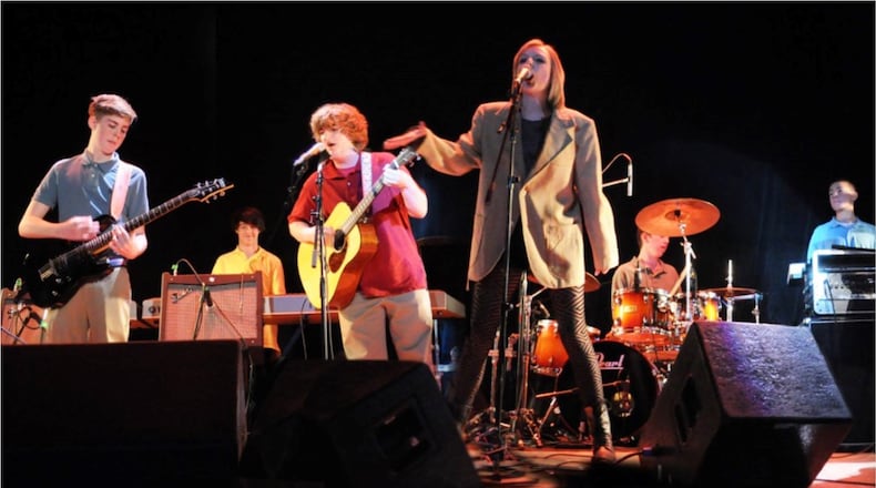 School of Rock Mason, which opened in 2012, presents a live recreation of Talking Heads’ 1984 concert film “Stop Making Sense” at The Brightside in Dayton on Saturday, Jan. 20. The school first did the show in 2014 (pictured). CONTRIBUTED PHOTO SAM MARSHALL