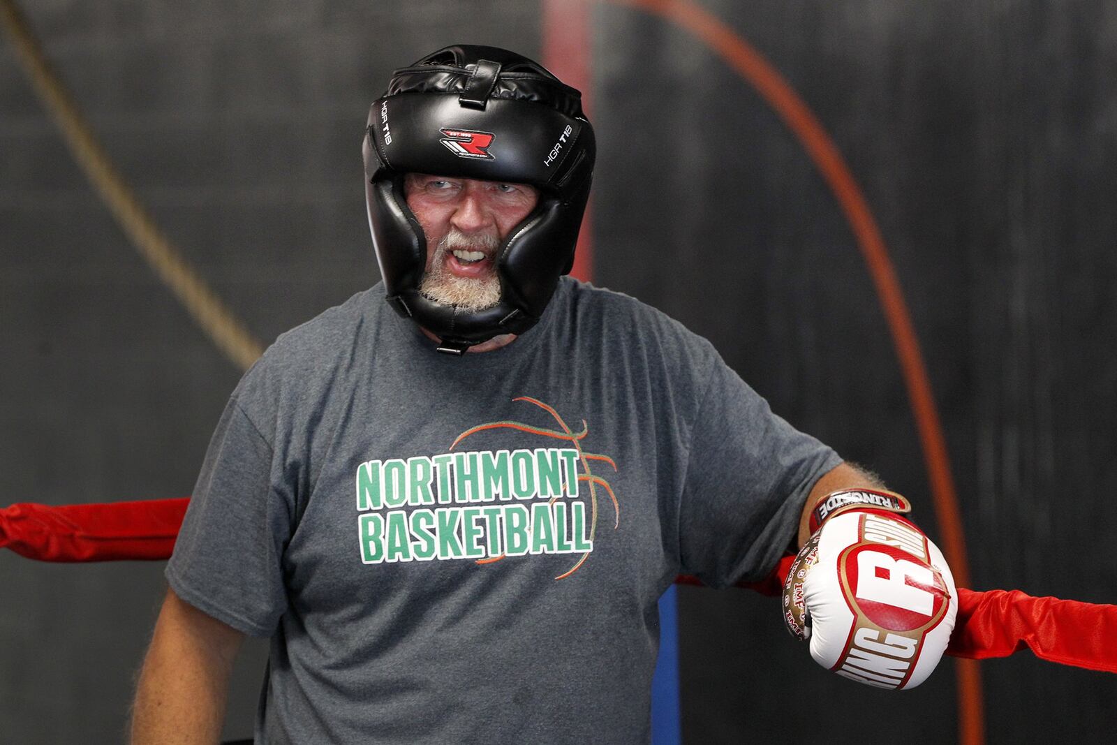 John Stanley of Vandalia, a high school teacher and musician in a local band, has Parkinson’s disease. He uses non-contact boxing workouts to help him with th balance, gait and the activities of daily living. LISA POWELL / STAFF