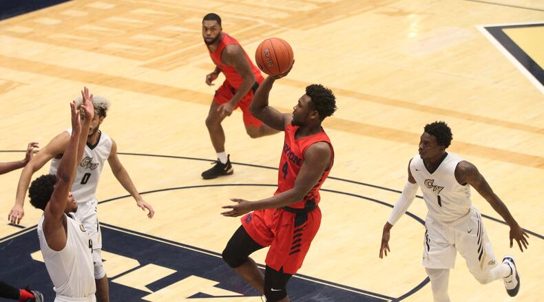 Dayton’s Jordan Davis shoots against George Washington on Wednesday, Jan. 9, 2019, at the Charles E. Smith Center in Washington, D.C. David Jablonski/Staff