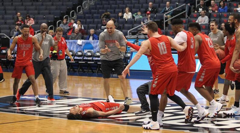 Radford practices Monday, March 12, 2018, at UD Arena. David Jablonski/STAFF