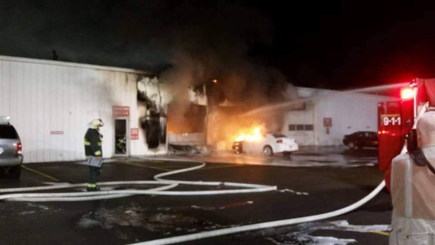 Fire at Paul Sherry in Piqua