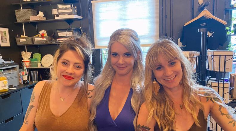 These are the owners of Heart Mercantile, a boutique specialty gift shop in the Oregon District, from left to right: Kait Gilcher, Brittany Smith and Carly Short.
