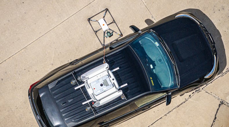 Fotokite’s tethered drones can launch, fly and land with a push of a button. They do not require operators. CONTRIBUTED