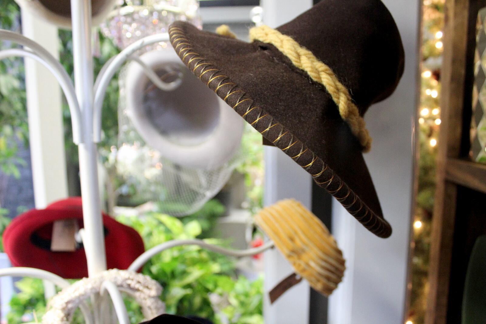 Vintage hats and hat boxes from from the former Rike’s Department store in downtown Dayton are being sold at The Flower Shoppe in Oakwood. Owner Mark Brueninghaus said the hats with a hat box range from about $45 to $95.