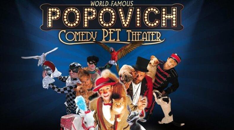 Popovich Comedy Pet Theater will perform Feb. 18 at the Arbogast Center in Troy. CONTRIBUTED