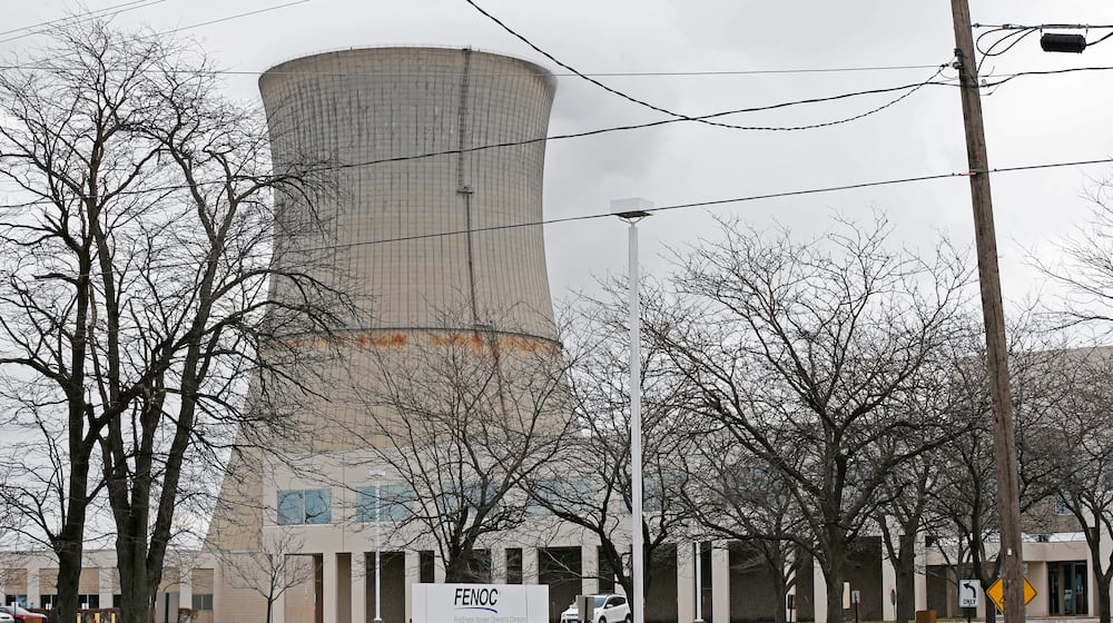This April 4, 2017 photo shows the entrance to the Davis-Besse Nuclear Power Station in Oak Harbor, Ohio. FILE