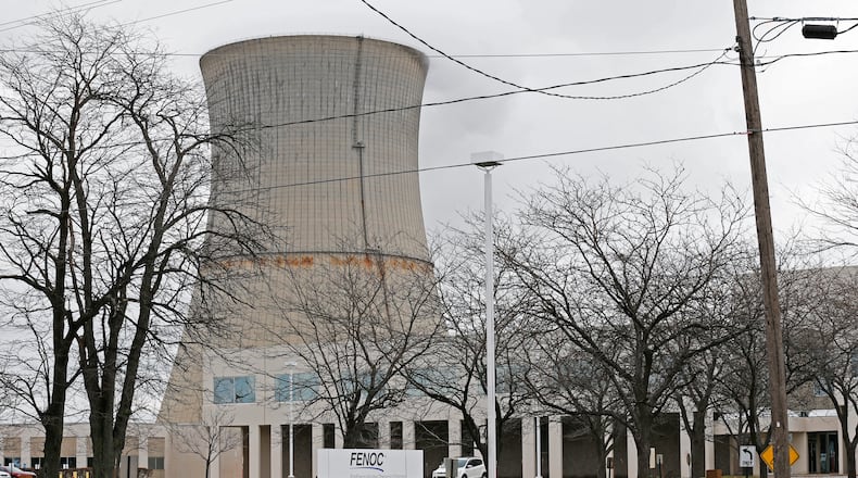 This April 4, 2017 photo shows the entrance to the Davis-Besse Nuclear Power Station in Oak Harbor, Ohio. FILE