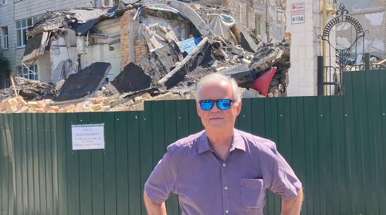 Former Dayton Congressman Tony Hall during a visit to Ukraine this summer. CONTRIBUTED.