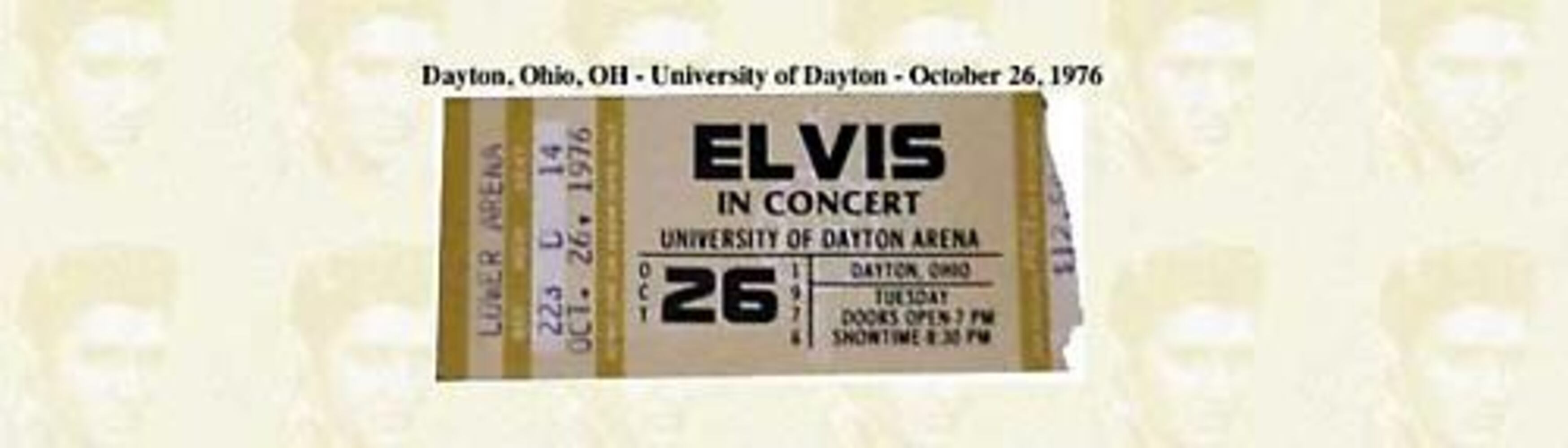 Last Elvis performance in Dayton