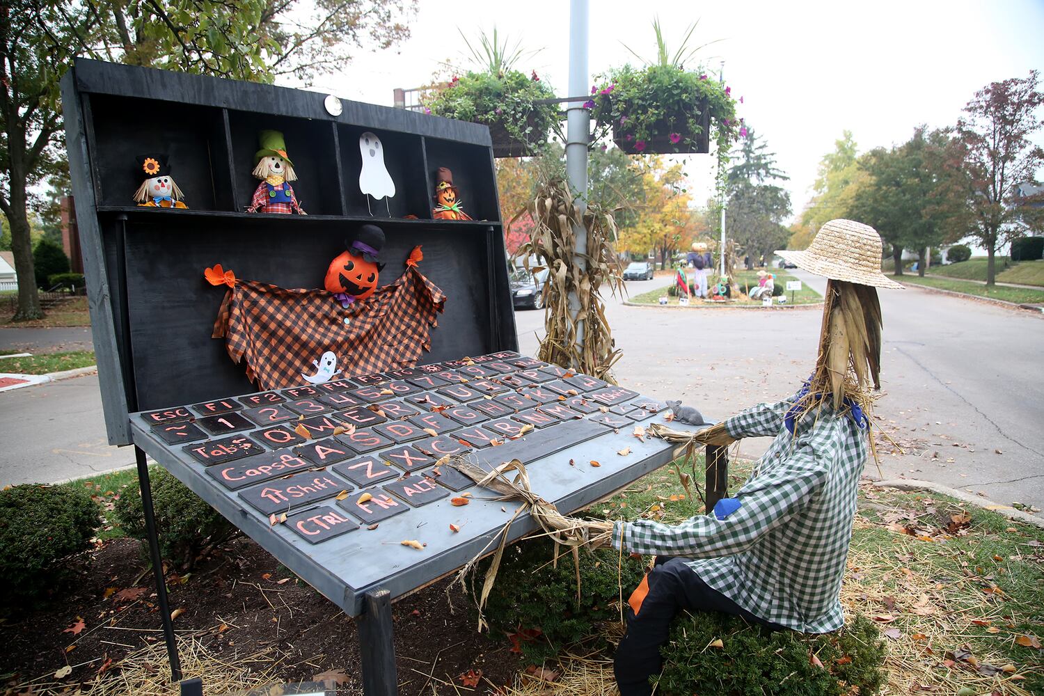 PHOTOS: ‘I’ll take murder hornets for $200 Alex,’ Oakwood’s Scarecrow Row displays creative Halloween fun