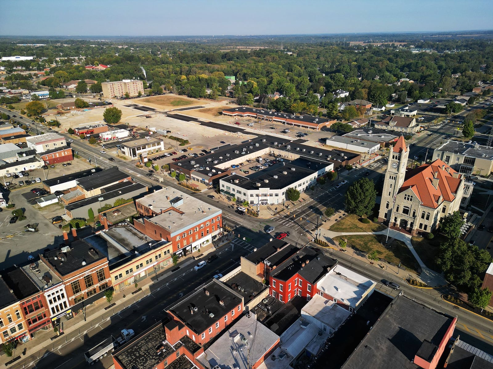 Aerial photos of downtown Xenia Wednesday, Sept. 17, 2025. NICK GRAHAM/STAFF
