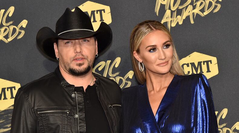 NASHVILLE, TN - JUNE 06: Jason Aldean and Brittany Kerr attend the 2018 CMT Music Awards at Bridgestone Arena on June 6, 2018 in Nashville, Tennessee. (Photo by Mike Coppola/Getty Images for CMT)