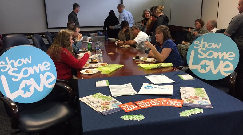 HQ Air Force Materiel Command, Wright-Patterson Air Force Base, holds a progressive lunch Nov. 6 to support the Combined Federal Campaign. (Skywrighter photo/Amy Rollins)