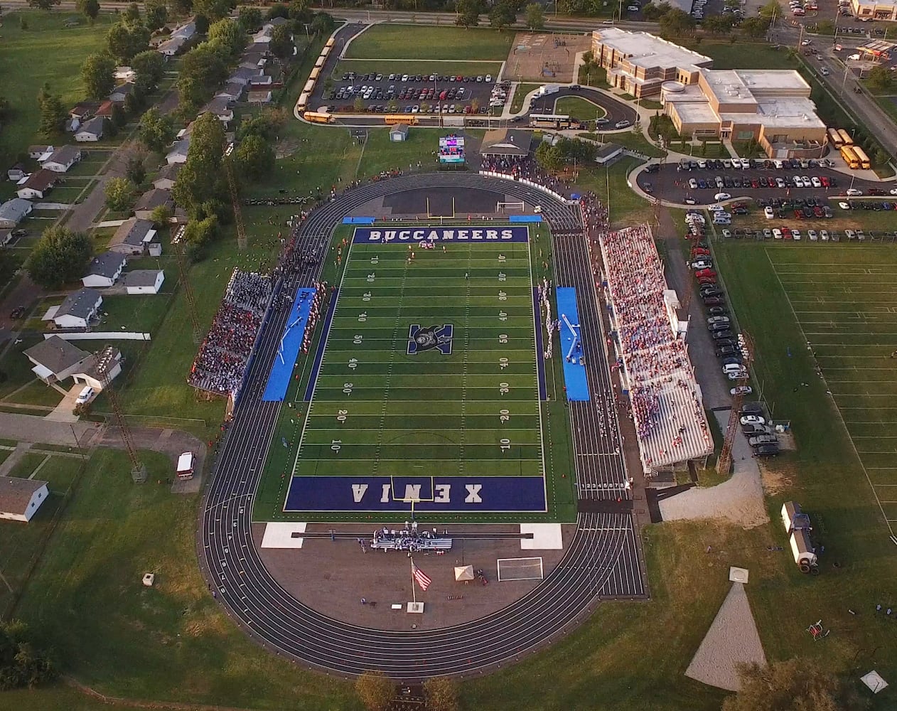 Football stadium aerials