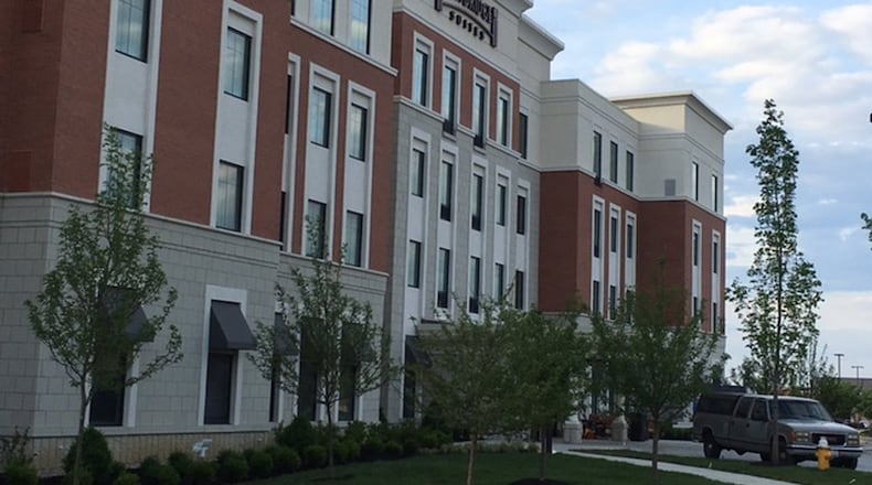 One reason for the rise in tax revenue in the Austin Center JEDD in 2017, local officials said, was the opening of the Staybridge Suites at Austin Landing in the spring. NICK BLIZZARD/STAFF