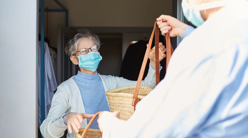 Grocery delivery service for elderly in quarantine at Covid-19 Coronavirus epidemic
R