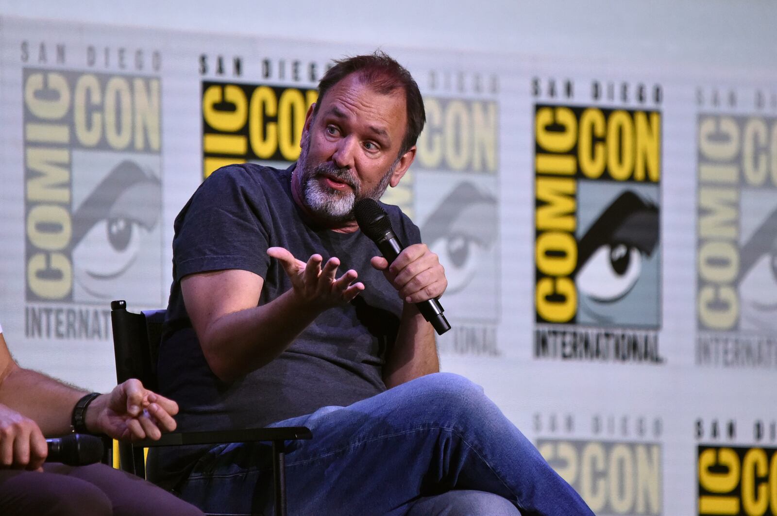 Trey Parker attends the Comedy Central Adult Animation: "South Park," "Beavis & Butt-Head," and "Digman!" panel for during Comic-Con International on Thursday, July 24, 2025, in San Diego. (Photo by Richard Shotwell/Invision/AP)