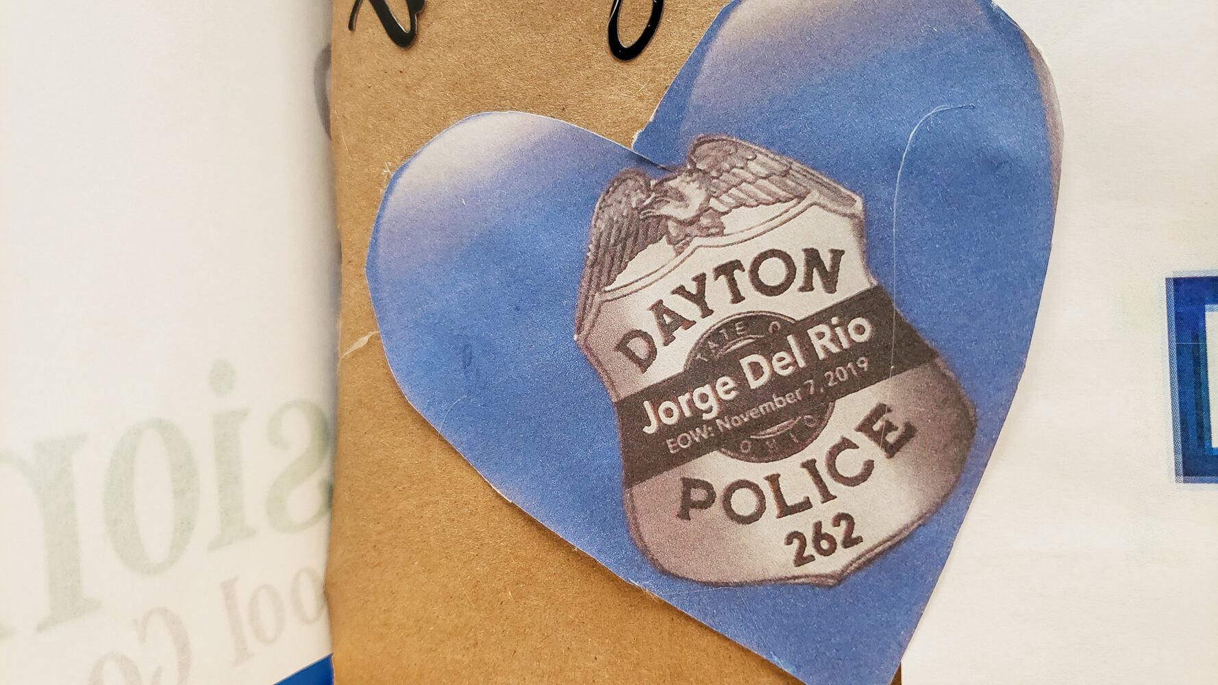 Thank You letters delivered to Dayton Police and Jorge DelRio family