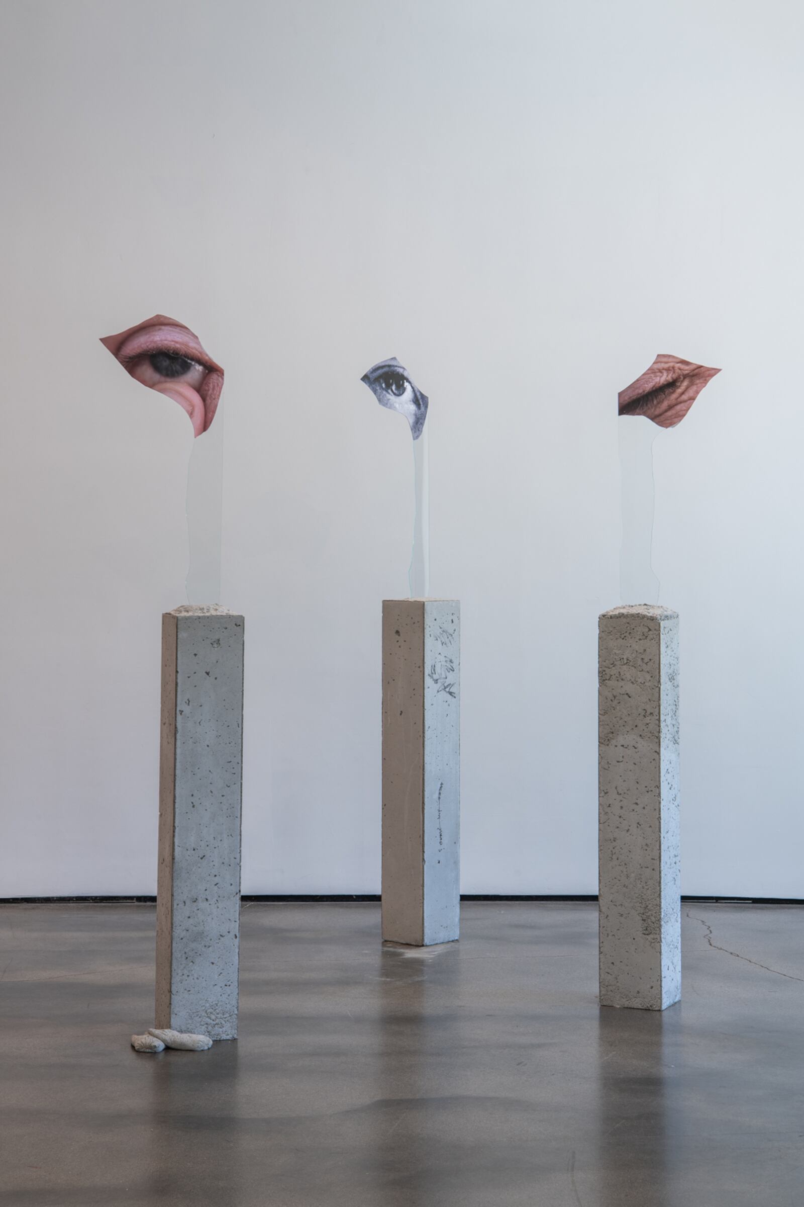Curtis Mann uses images of his family in his current exhibit, "Precious Blood," at The Co. They include close-up shots of eyes: his wife’s, his children’s and his own. CONTRIBUTED