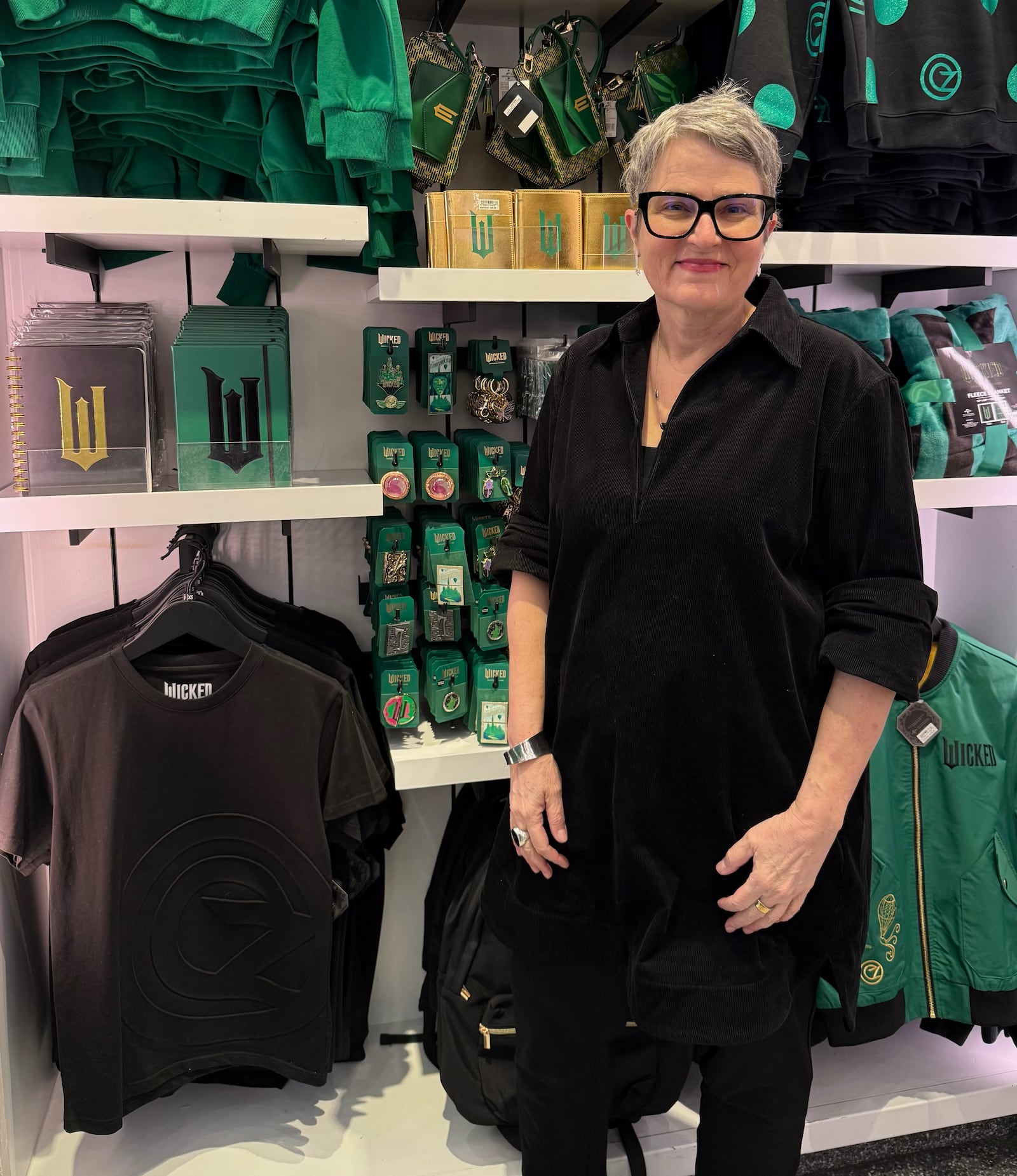 Ruth Balbach is pictured at the Universal Studios store which showcases some of the product work she does to support a film launch, in this case "Wicked." 
SHELBY HOPKINS/CONTRIBUTED