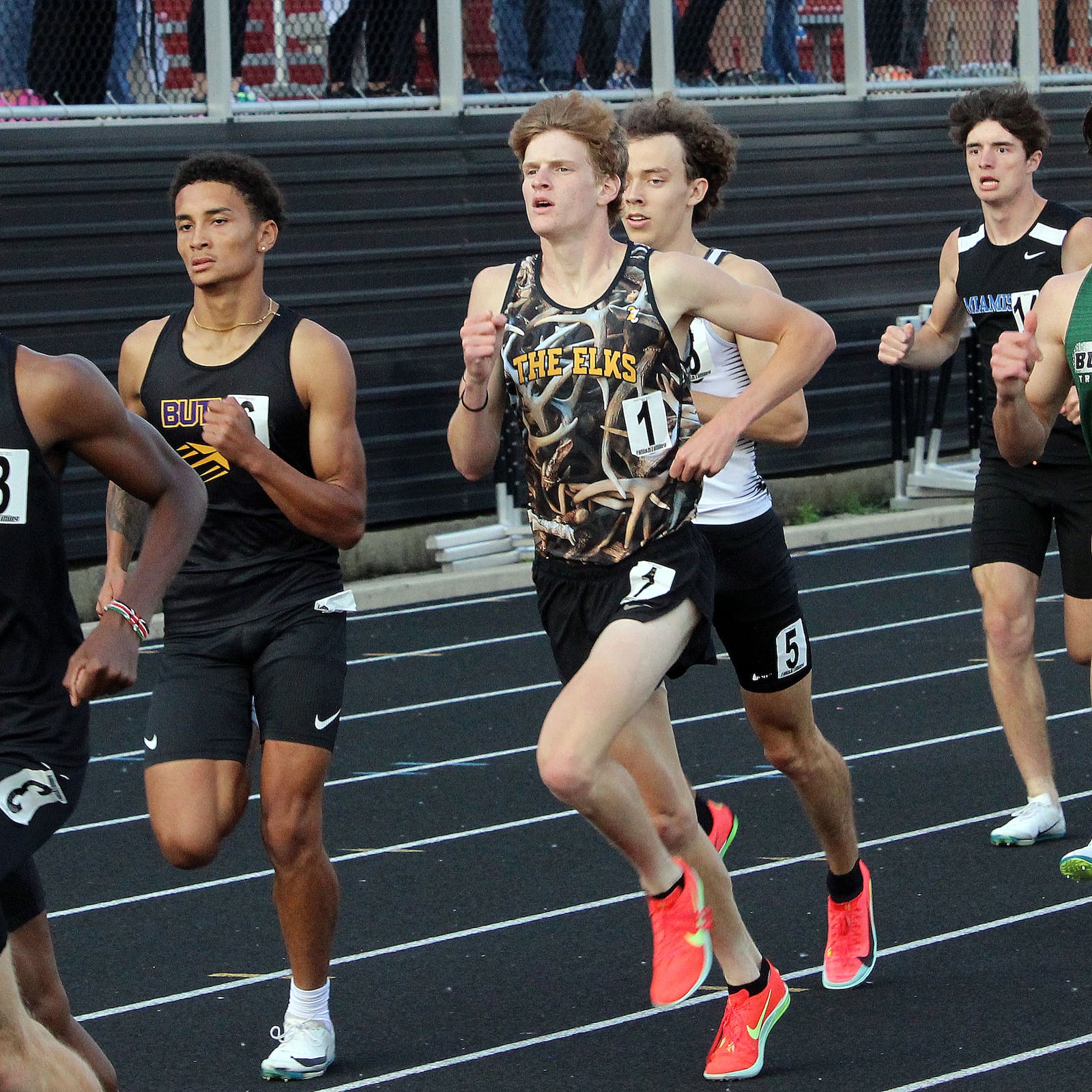 Centerville's Daniel Emmert runs the 800 during the Division I Region 4 track finals at Wayne's Heidkamp Stadium. HENRY S. CONTE / CONTRIBUTED PHOTO